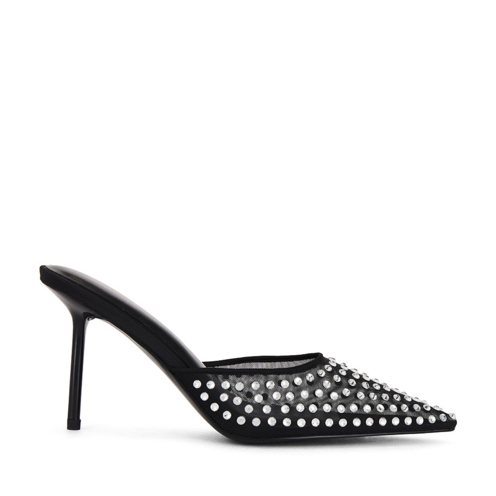 Good American Diamond Mesh Heels